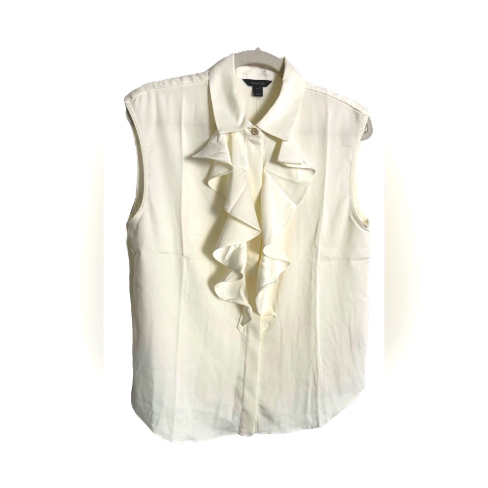 RW&CO. Sleeveless Ruffle Blouse SIZE SMALL NEW - Picture 3 of 12